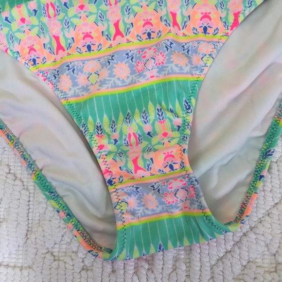 4/$25 VS Colorful Boho Swim Suit Bottoms Sz. L - Picture 4 of 7